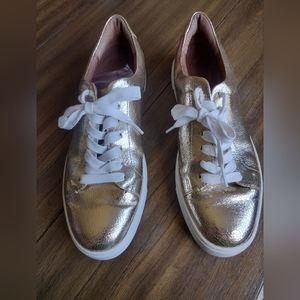 Frye | Ivy low lace leather sneaker in gold 10M